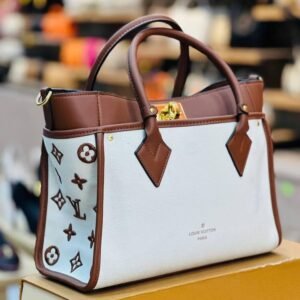 Louis Vuitton Style Structured Tote Bag